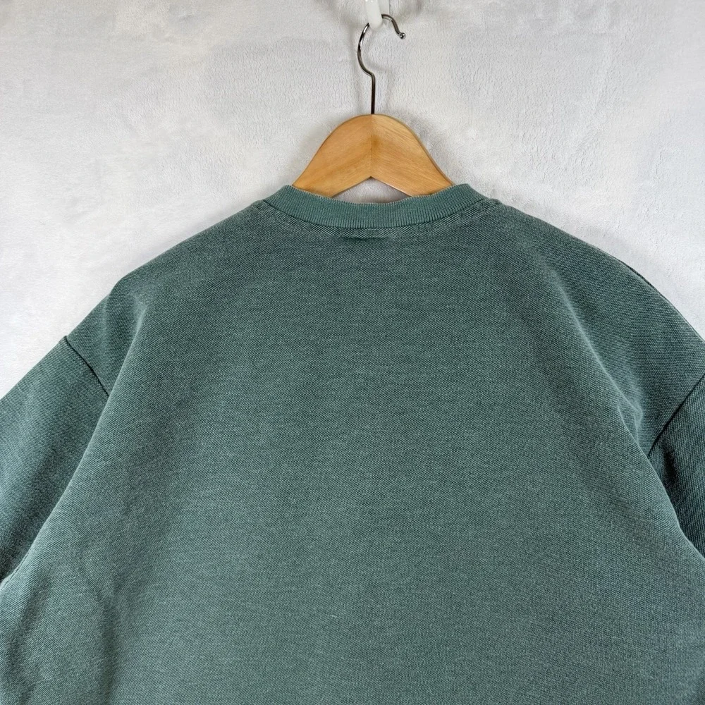 Vintage Gramicci Henley Shirt Green Mens XL Made in USA Cotton T-Shirt Relaxed